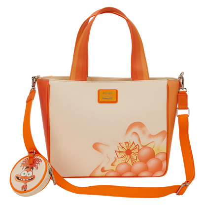 Inside Out 2 Anxiety Glow Tote Crossbody Bag with Coin Bag