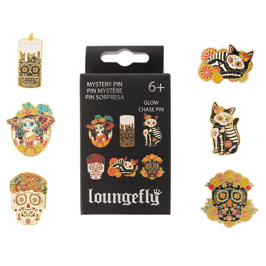 Loungefly Día de los Muertos Glow Mystery Box Pin
