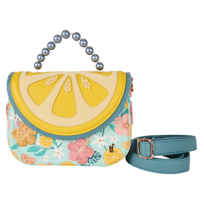 Loungefly Tropical Lemon Floral Crossbody Bag