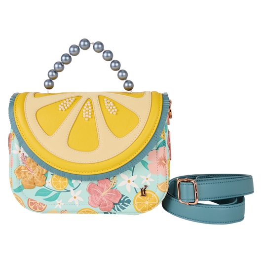 Loungefly Tropical Lemon Floral Crossbody Bag