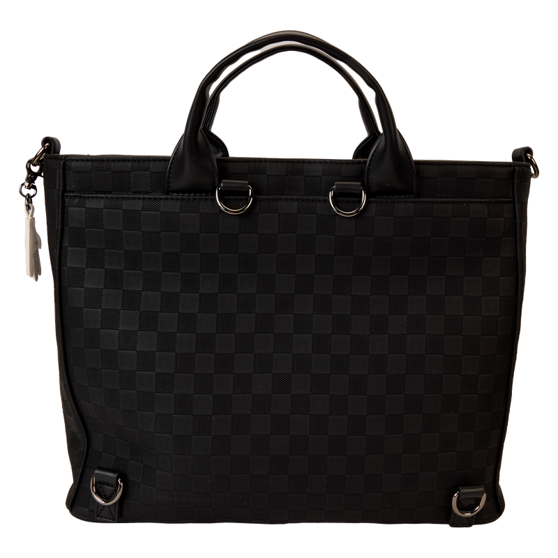 Mickey Mouse Checkered Texture Convertible Backpack & Tote Crossbody Bag