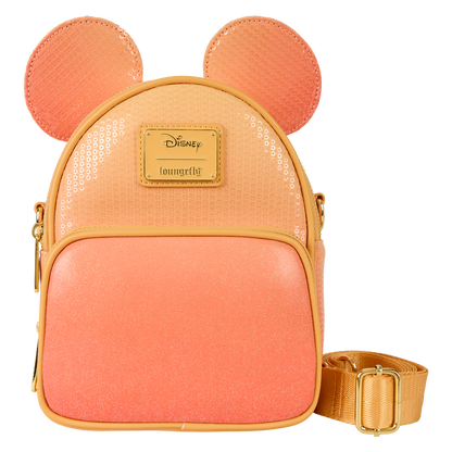 Mickey Mouse Glitter Sequin Convertible Mini Backpack & Crossbody Bag
