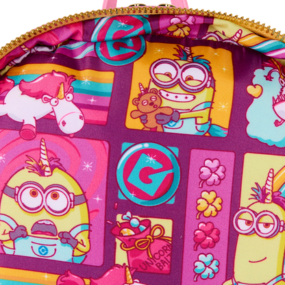 Minions Fluffy Unicorn Rainbow Mini Backpack