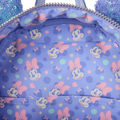 Minnie Mouse Exclusive Iridescent All-Over Print Sequin Ear Mini Backpack
