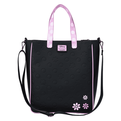Minnie Mouse Floral Rock The Dots Tote Crossbody Bag With Coin Bag