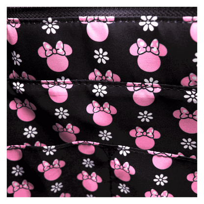 Minnie Mouse Floral Rock The Dots Tote Crossbody Bag With Coin Bag