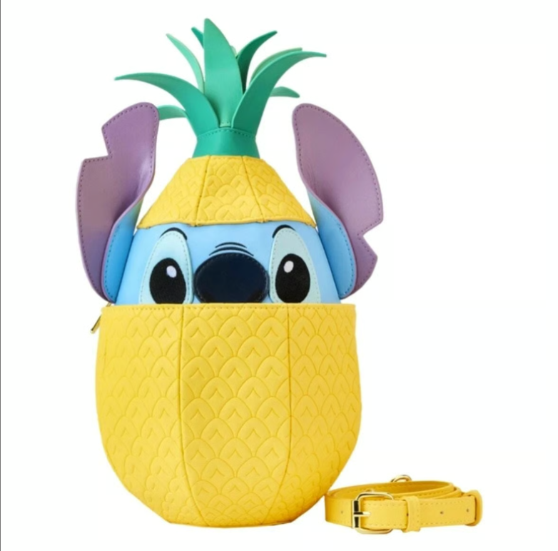 Loungefly Disney Stitch Shoppe Lilo and Stitch Pineapple Crossbody Bag