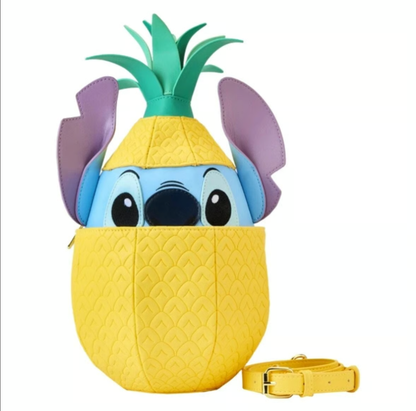 Loungefly Disney Stitch Shoppe Lilo and Stitch Pineapple Crossbody Bag