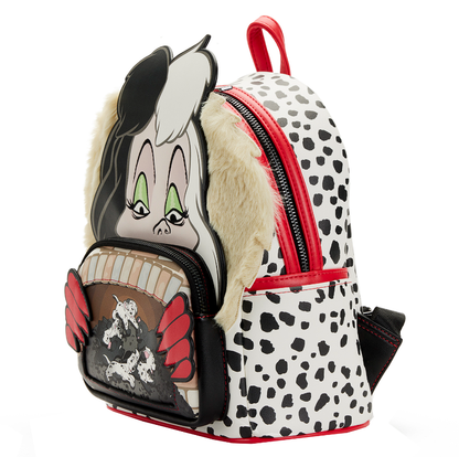 Disney Loungefly Mini Backpack - Villains Scene - 101 Dalmatians Cruella