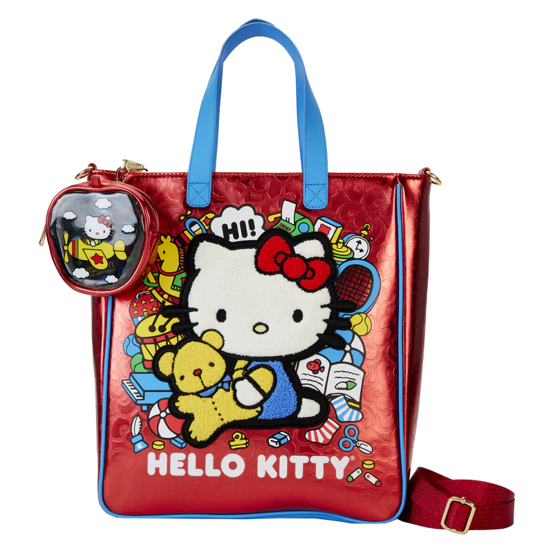 Sanrio Hello Kitty 50th Anniversary Metallic Tote Bag with Coin Bag