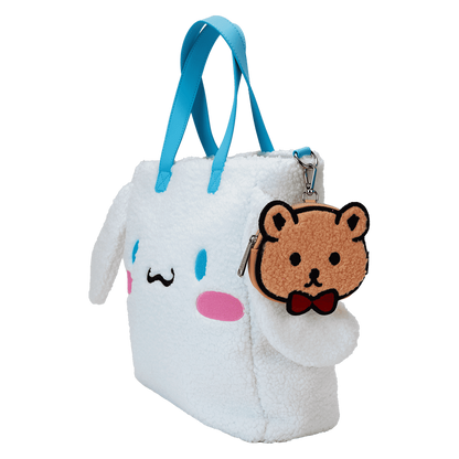 Sanrio Cinnamoroll Cosplay Sherpa Tote Crossbody Bag With Coin Bag