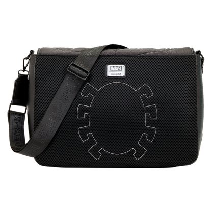 Spider-Man Black & White Suit Quilted Messenger Crossbody Bag