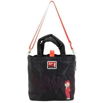 Kewpie Devil Puffy Tote Bag with Angel Acrylic Charm Whatever Makes You Happy