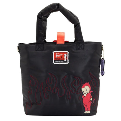 Kewpie Devil Puffy Tote Bag with Angel Acrylic Charm Whatever Makes You Happy