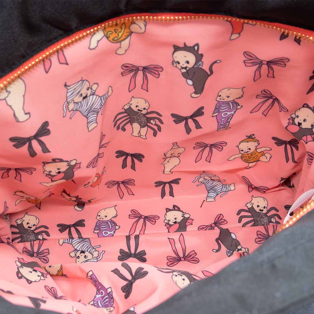 Kewpie Devil Puffy Tote Bag with Angel Acrylic Charm Whatever Makes You Happy