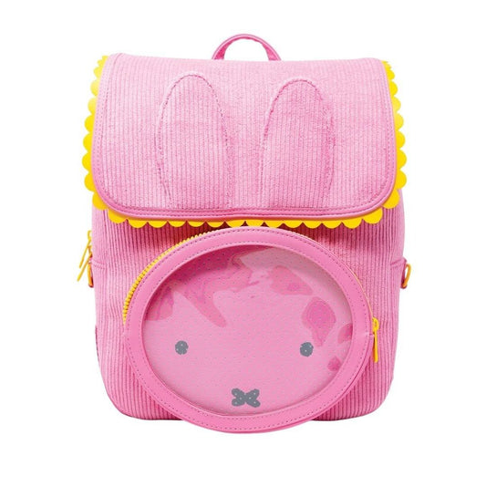 Miffy Corduroy and Faux Leather Pin Trading Backpack
