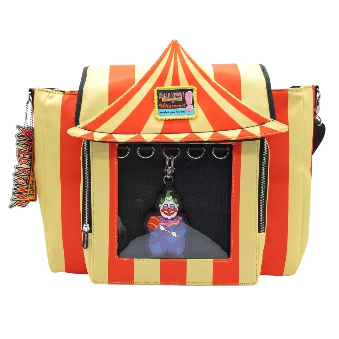 Killer Klowns from Outer Space Padded Pin Trading Tent Crossbody with Jumbo Charm