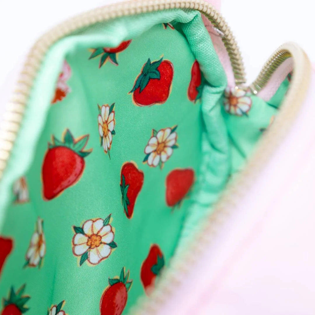 Strawberry Shortcake Custard Plush Coin Bag with Strap