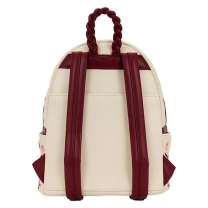 Loungefly Cream & Red Floral Mini Backpack