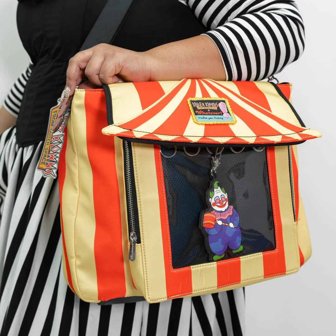 Killer Klowns from Outer Space Padded Pin Trading Tent Crossbody with Jumbo Charm