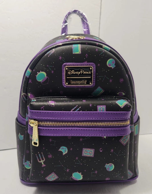 Disney Parks Hocus Pocus Allover Print Loungefly Mini Backpack Bag Purple