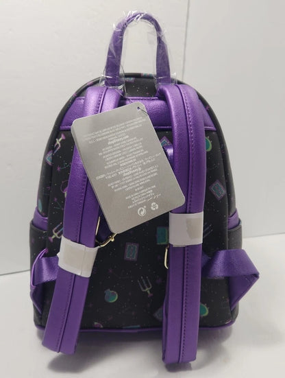 Disney Parks Hocus Pocus Allover Print Loungefly Mini Backpack Bag Purple